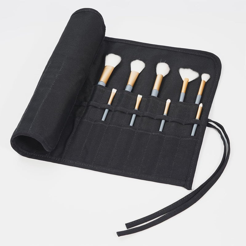 ECHSRT Paint Brush Holder Roll Up Case Storage for Artist Acrylic Oil Watercolor, Holders and Organizers 30 Slots，Black - Image 3